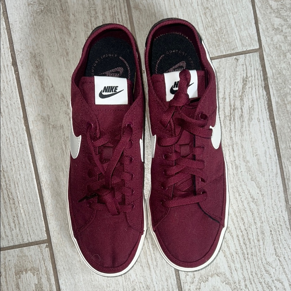 Nike Maroon Canvas Sneakers
